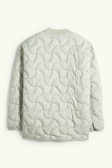 Dámské - Prošívaná bunda - světle zelená