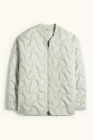 Dámské - Prošívaná bunda - světle zelená