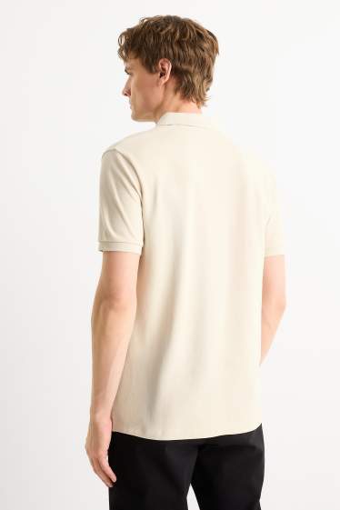 Heren - Poloshirt - regular fit - licht beige