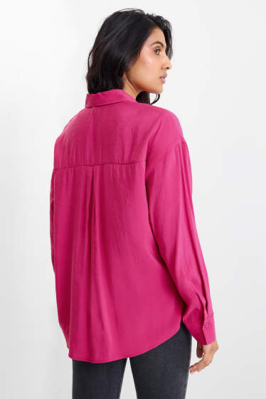 Dames - Blouse - donker rose
