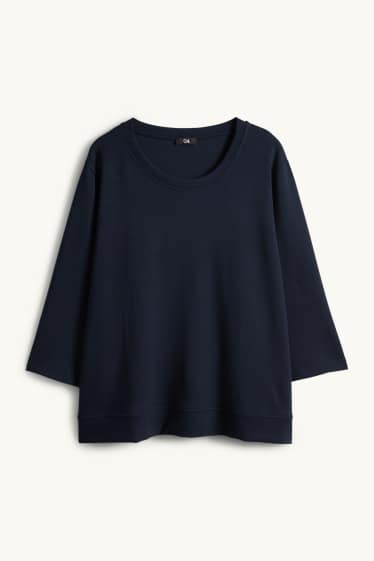 Dames - Longsleeve - relaxed fit - donkerblauw