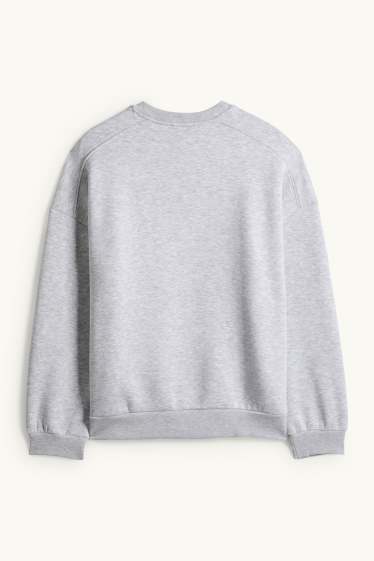 Damen - Oversized-Sweatshirt - hellgrau