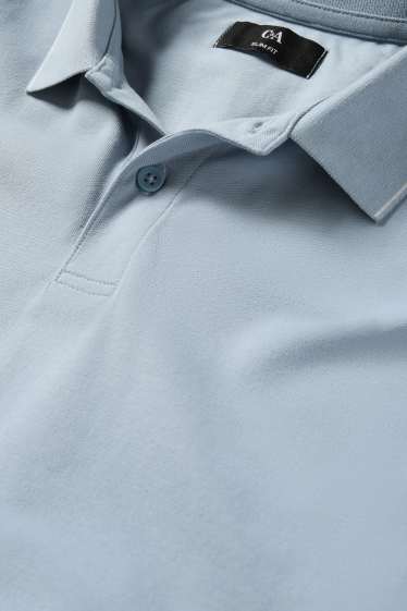 Men - Polo shirt - slim fit - light blue