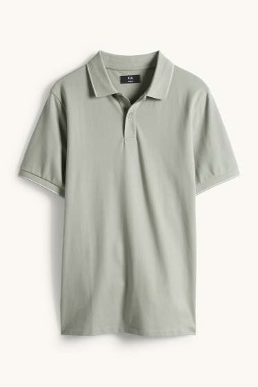 Men - Polo shirt - slim fit - light green
