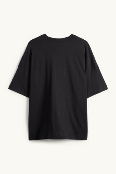 Dames - T-shirt - regular fit - zwart / wit