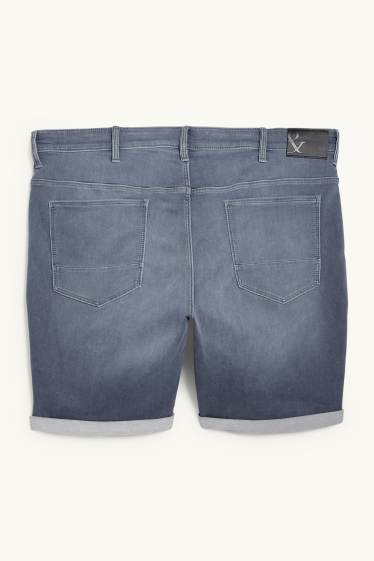 Heren - Korte spijkerbroek - Flex jog denim - LYCRA® - donkergrijs