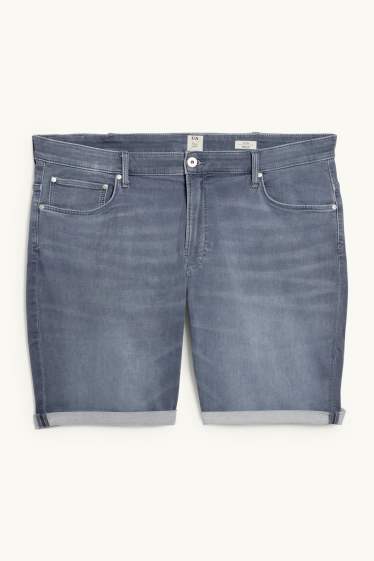 Heren - Korte spijkerbroek - Flex jog denim - LYCRA® - donkergrijs