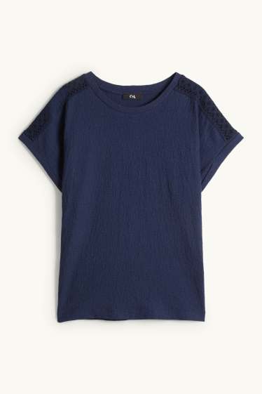 Femmes - T-shirt - regular fit - bleu foncé