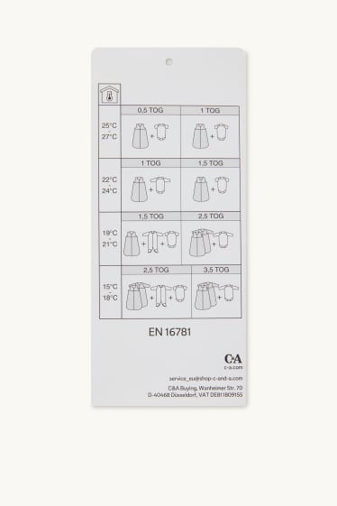 Baby Boys - Wild animals - baby sleeping bag - 18-36 months - white