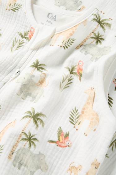 Baby Boys - Wild animals - baby sleeping bag - 18-36 months - white