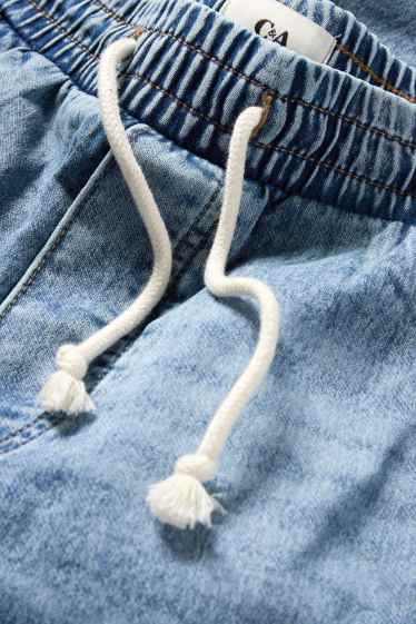 Pánské - Džínové šortky - jog denim - LYCRA® - modrá