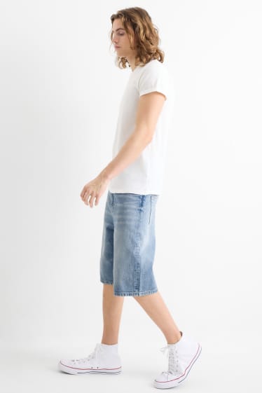 Uomo - Bermuda di jeans - blu