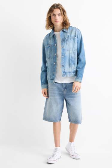 Uomo - Bermuda di jeans - blu