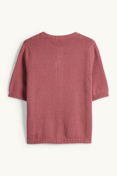 Femmes - Gilet en maille - bordeaux