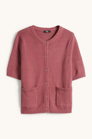 Femmes - Gilet en maille - bordeaux