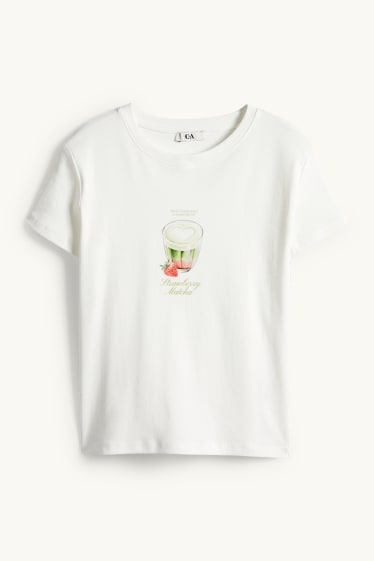 Femei - Tricou - slim fit - alb