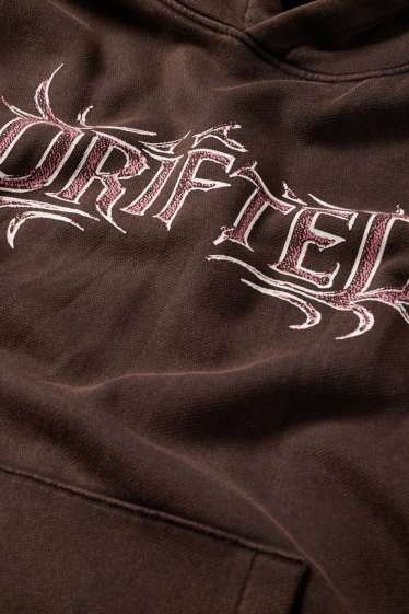 Bărbați - Hanorac supradimensionat - maro închis