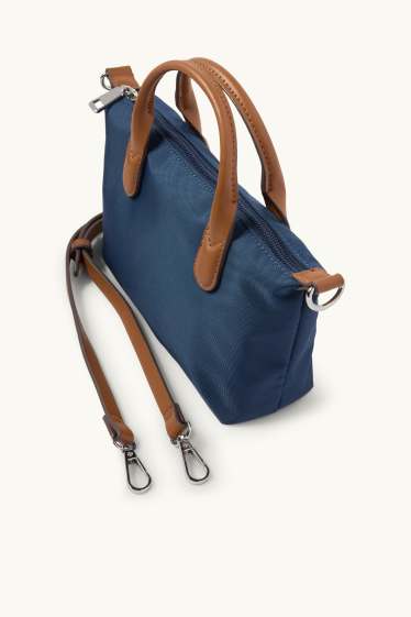 Donna - Shopper piccola con spallaccio removibile - blu scuro