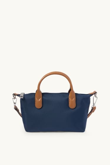 Donna - Shopper piccola con spallaccio removibile - blu scuro