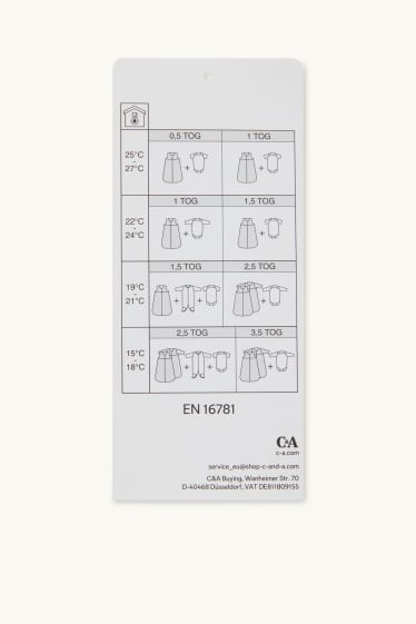 Neonate - Sacco nanna neonati - 6-18 mesi - cuoricini - bianco / rosa