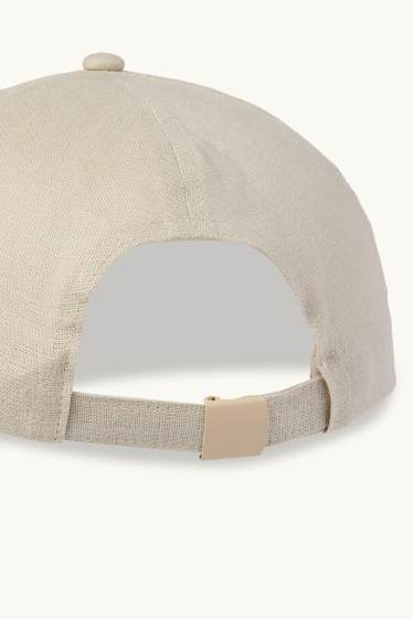 Uomo - Cappellino di lino - beige
