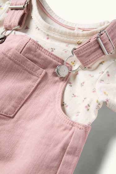 Baby Girls - Floral - baby outfit - 2 piece - white / rose