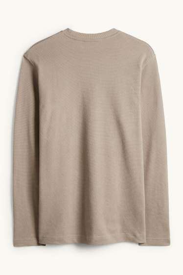 Home - Samarreta de màniga llarga - regular fit - texturada - talp