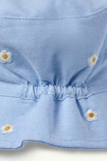 Bébés filles - Petites fleurs - bob bébé - bleu clair