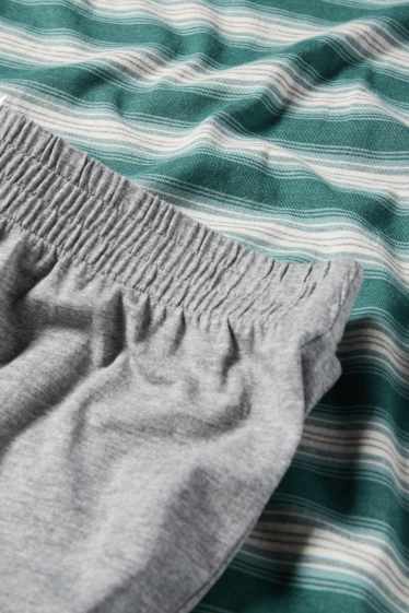 Hommes - Pyjashort - gris / vert