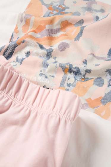 Dames - Shortama - wit / roze