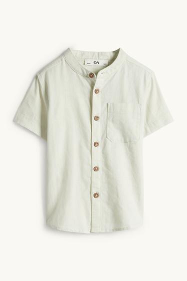 Nen - Camisa - mescla de lli - verd menta