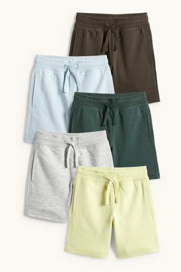 Enfants garçons - Lot de 5 - shorts en molleton - coloré