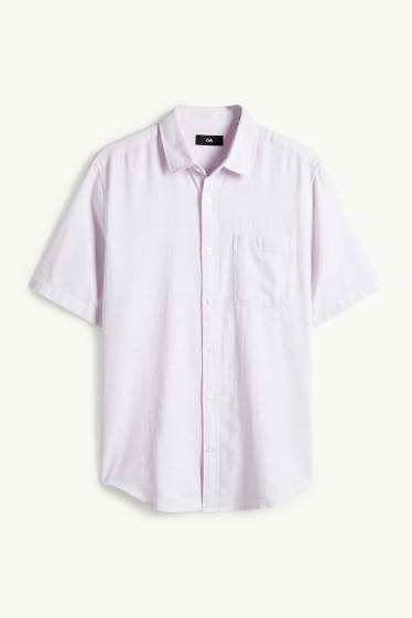 Men - Shirt - regular fit - kent collar - rose