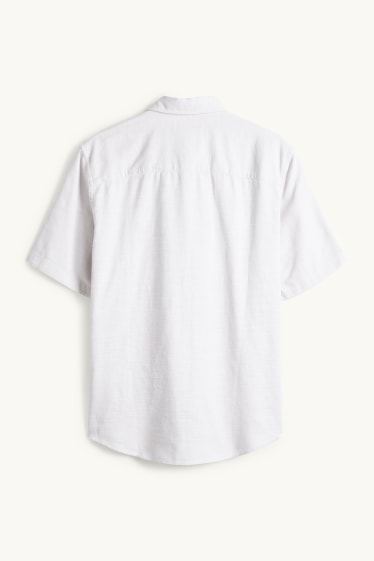 Hommes - Chemise - regular fit - col kent - gris clair