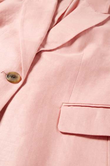 Mujer - Chaleco de oficina de lino - regular fit - rosa