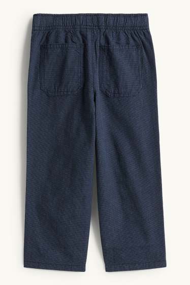 Children Boys - Trousers with linen content - dark blue