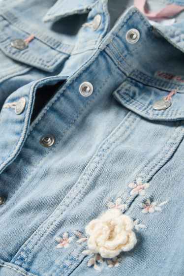 Neonate - Giacca di jeans neonate - fiorellini - blu