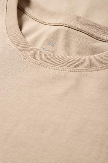 Damen - T-Shirt - Regular Fit - beige