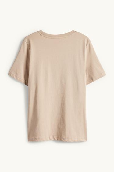 Damen - T-Shirt - Regular Fit - beige