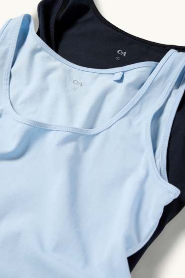 Damen - Multipack 2er - Top - hellblau