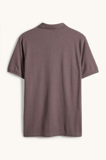 Herren - Poloshirt - braun