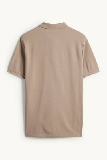 Herren - Poloshirt - taupe