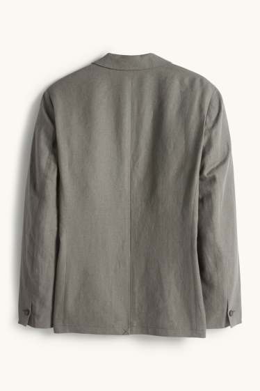 Hombre - Americana - colección modular - regular fit - mezcla de lino - gris