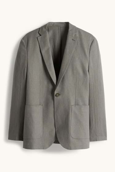 Hombre - Americana - colección modular - regular fit - mezcla de lino - gris