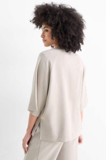 Damen - Oversized-Sweatshirt - beige