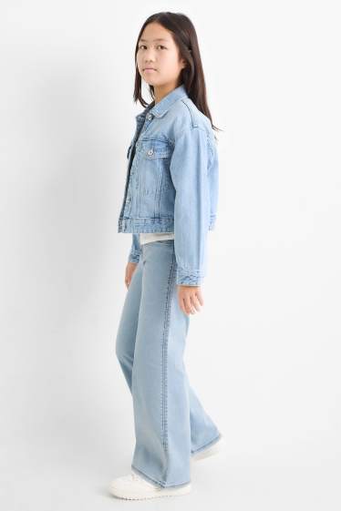 Enfants filles - Wide leg jeggings - jean bleu clair