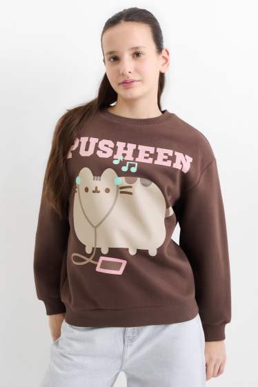 Bambine - Pusheen - felpa - marrone scuro