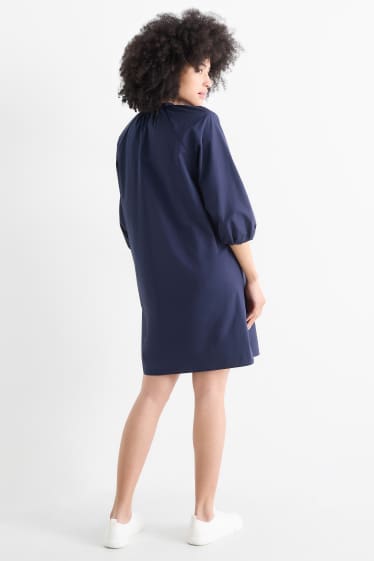 Dámské - Áčkové šaty - tmavomodrá