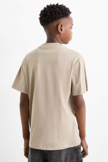 Children Boys - Tiger - short sleeve T-shirt - beige