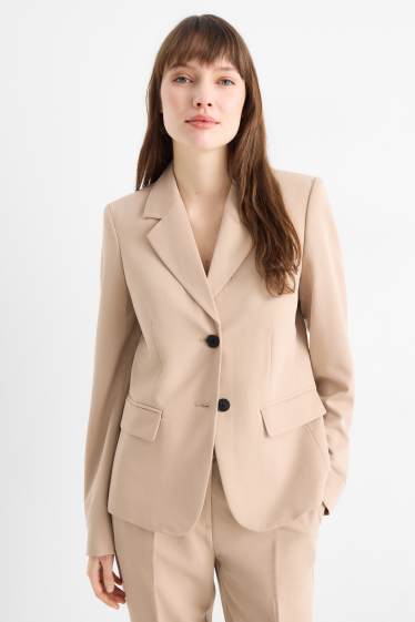 Femei - Blazer office - cambrat - bej